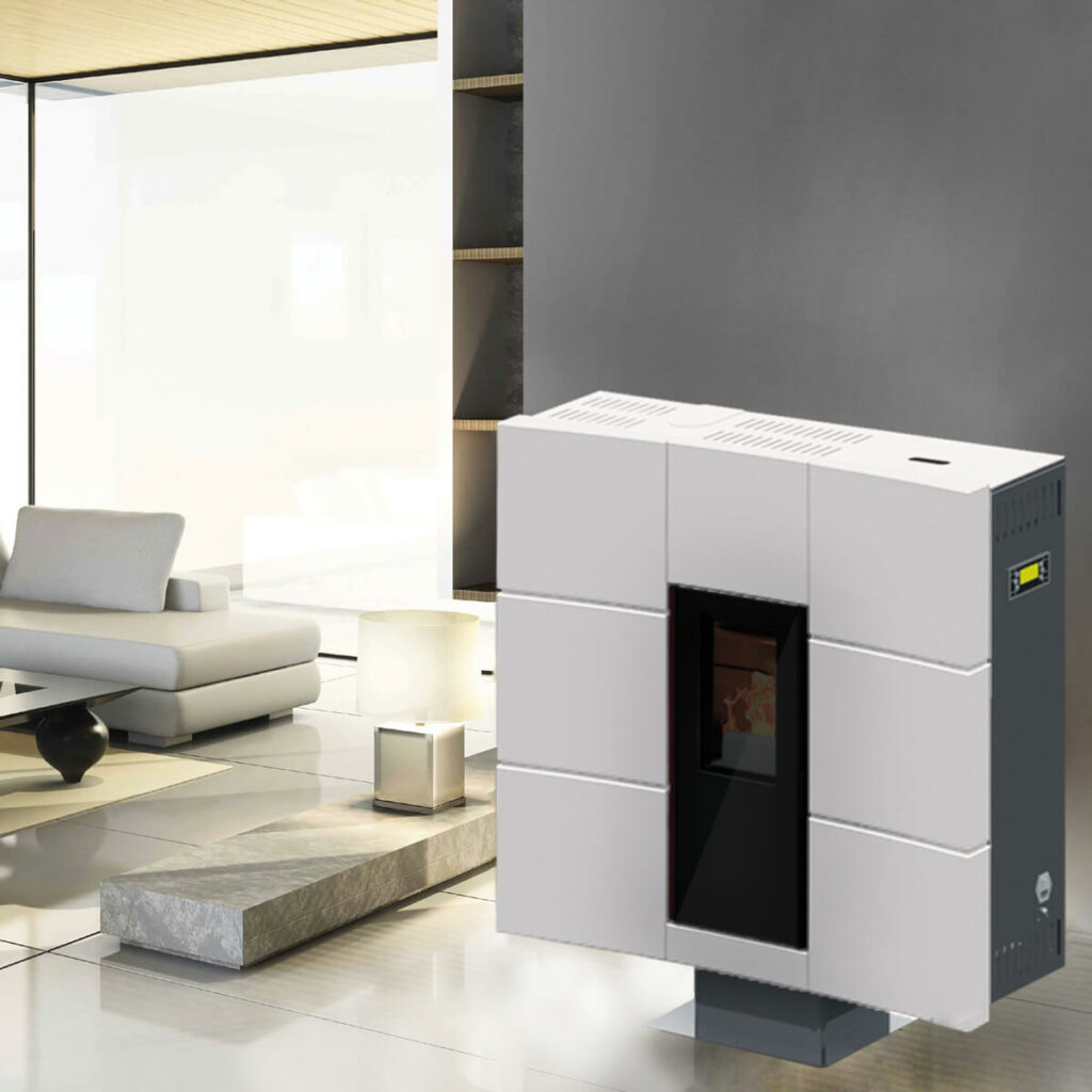 termostufa a pellet iris slim frame 16 di Vibrok